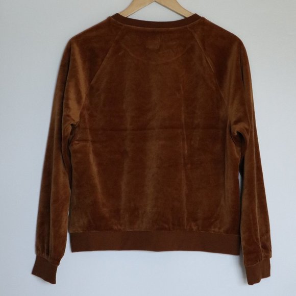 Gap Brown Velour Crew Neck Shirt NWOT - Picture 2 of 6
